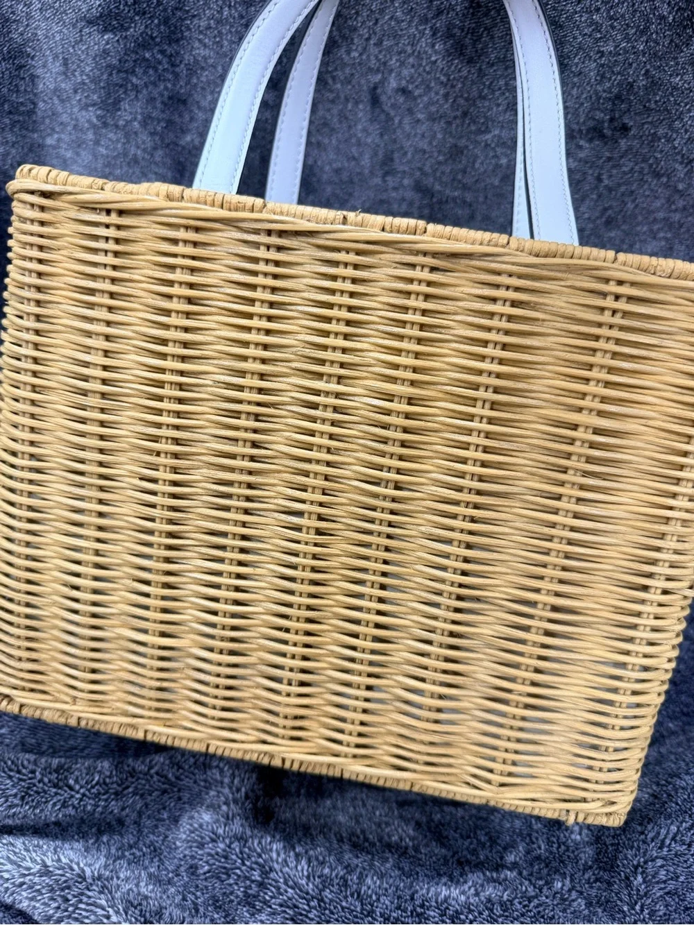 NEW Kate Spade New York  25th Anniversary Handbag Sam Wicker Drawstring GORGEOUS